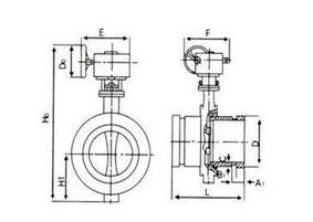 溝槽渦輪蝶閥結構圖